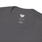 Charcoal, Lucy Panda 04 graphic tee inner neck label, FREEBRD signature logo.
