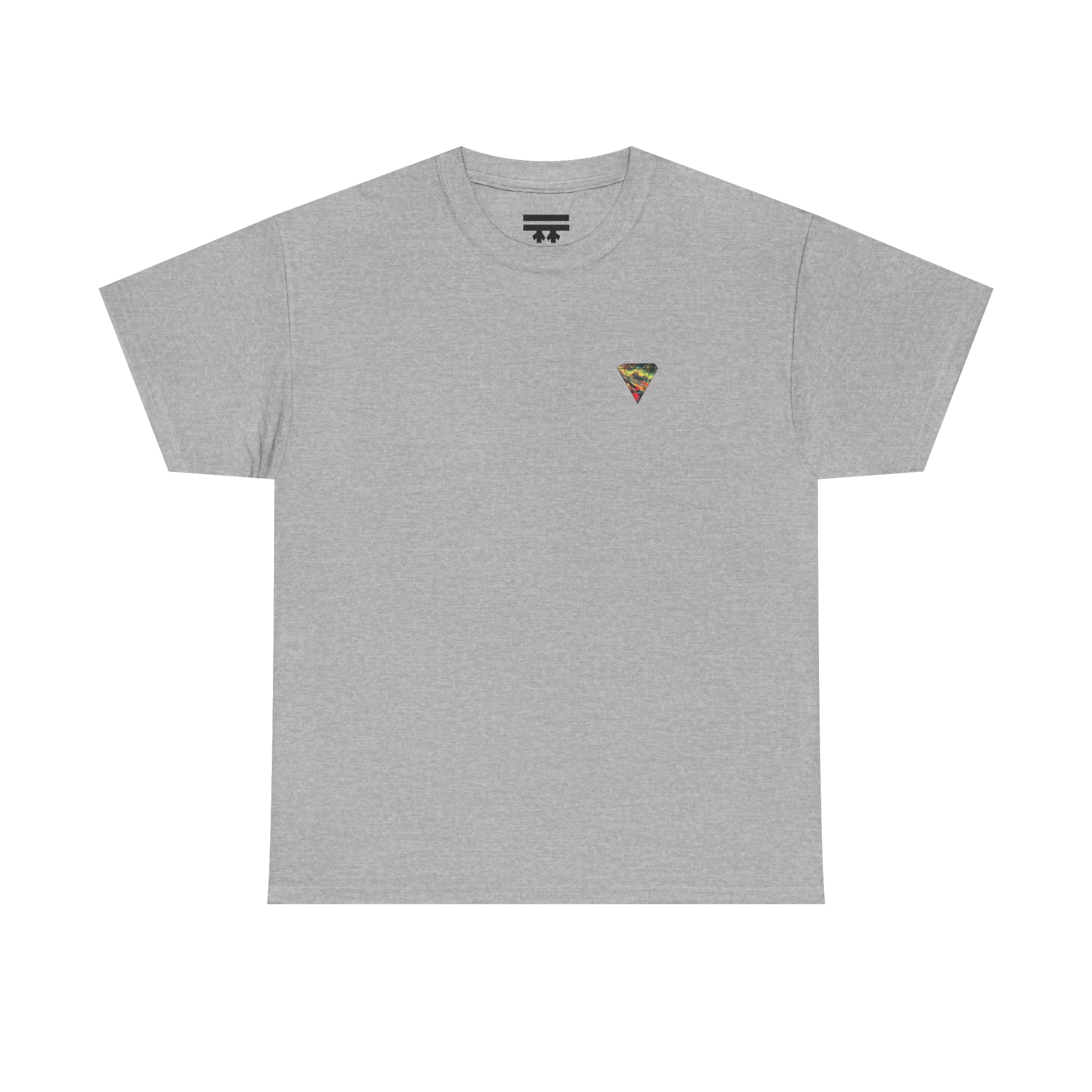 "Lucy Panda" 04 Edition Graphic Tee by FREEBRD — sport grey, small FREEBRD Diamond chest emblem, front view.