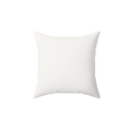 Luxury white faux suede throw pillow, front view.