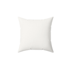 Luxury white faux suede throw pillow, front view.