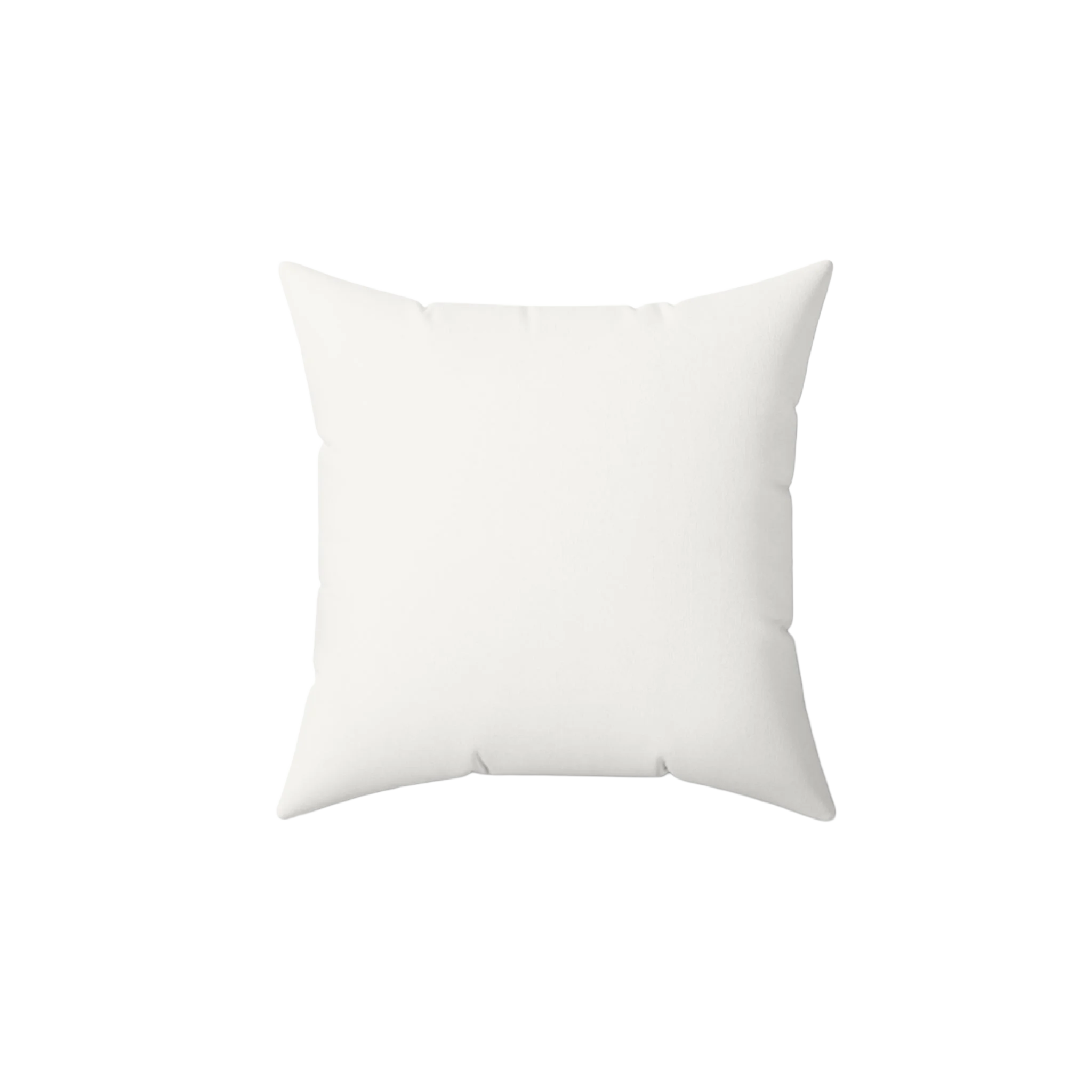 Luxury white faux suede throw pillow, front view.