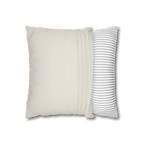 Memphis Off White faux suede pillowcase, open view.