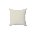 Memphis off white faux suede throw pillow, front view.