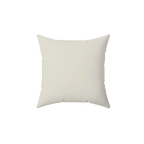 Memphis off white faux suede throw pillow, front view.