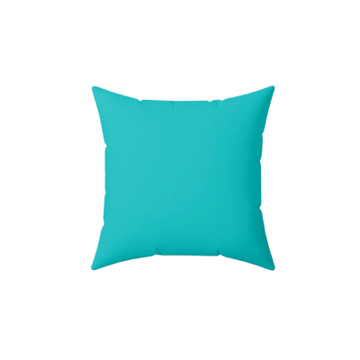 Miami Blue Faux Suede Pillow