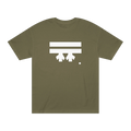 A military green t-shirt with a white Freebrd icon graphic on the front.