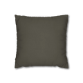 Moss Bronze square canvas pillow cover, 16 × 16 inches, front view.