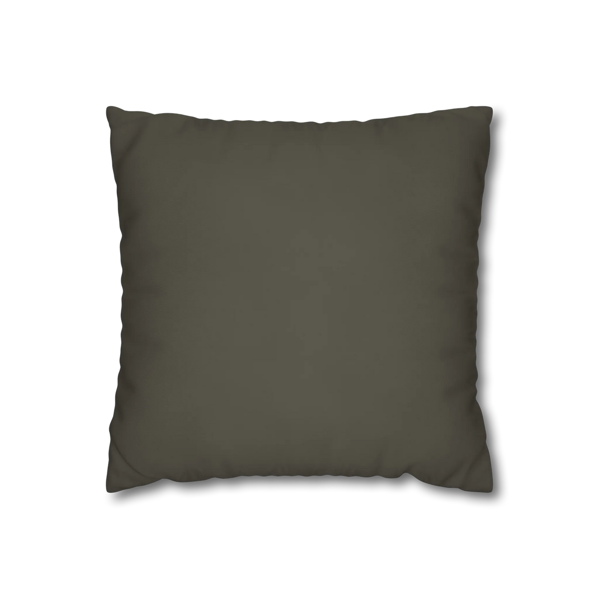 Moss Bronze square canvas pillow cover, 16 × 16 inches, front view.