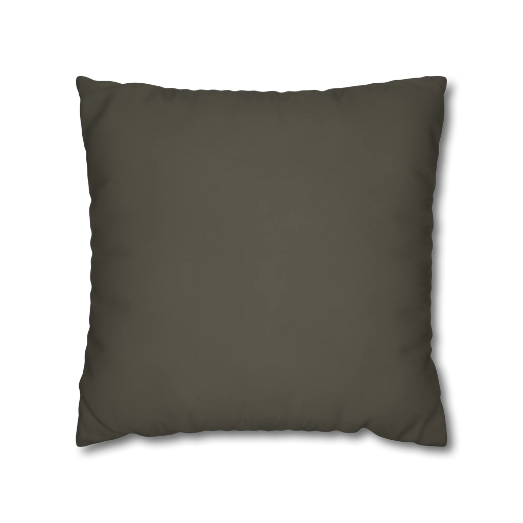 Moss Bronze square canvas pillow cover, 20 × 20 inches, front view.