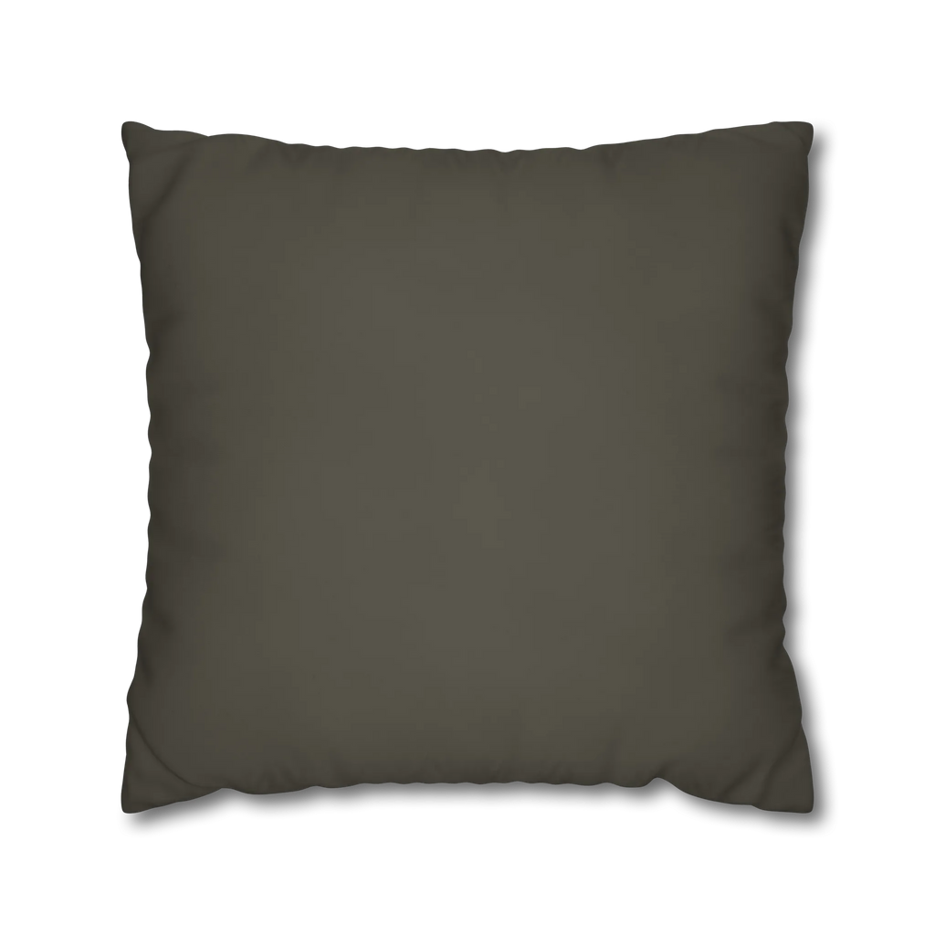 Moss Bronze square canvas pillow cover, 24 × 24 inches, front view.