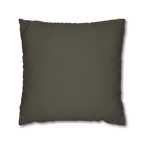 Moss Bronze square canvas pillow cover, 24 × 24 inches, front view.