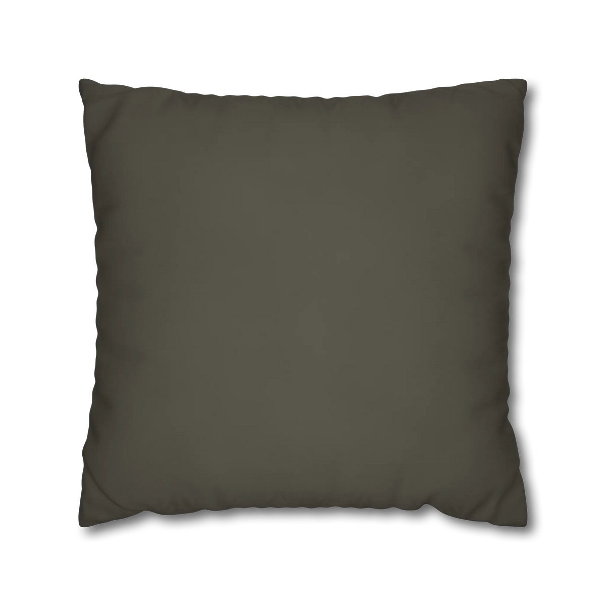 Moss Bronze square canvas pillow cover, 24 × 24 inches, front view.