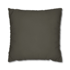Moss Bronze square canvas pillow cover, 26 × 26 inches, front view.