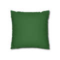 Mughal Green faux suede pillow case, front view.