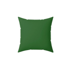 Mughal green faux suede throw pillow, front view.