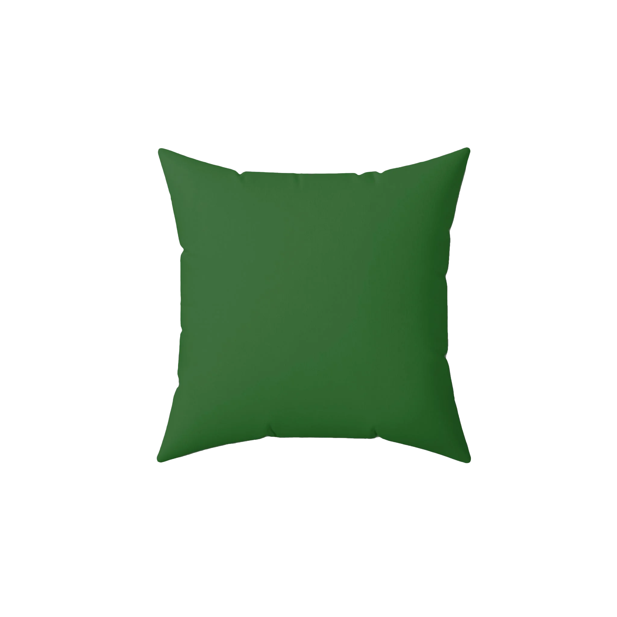 Mughal green faux suede throw pillow, front view.