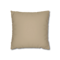 Natural Jute faux suede pillow case, front view.