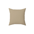 Natural jute faux suede throw pillow, front view.
