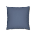 Navy dust faux suede pillow case, front view.