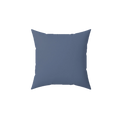 Navy dust faux suede throw pillow, front view.