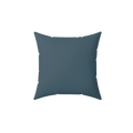 Nostradamus blue faux suede throw pillow, front view.