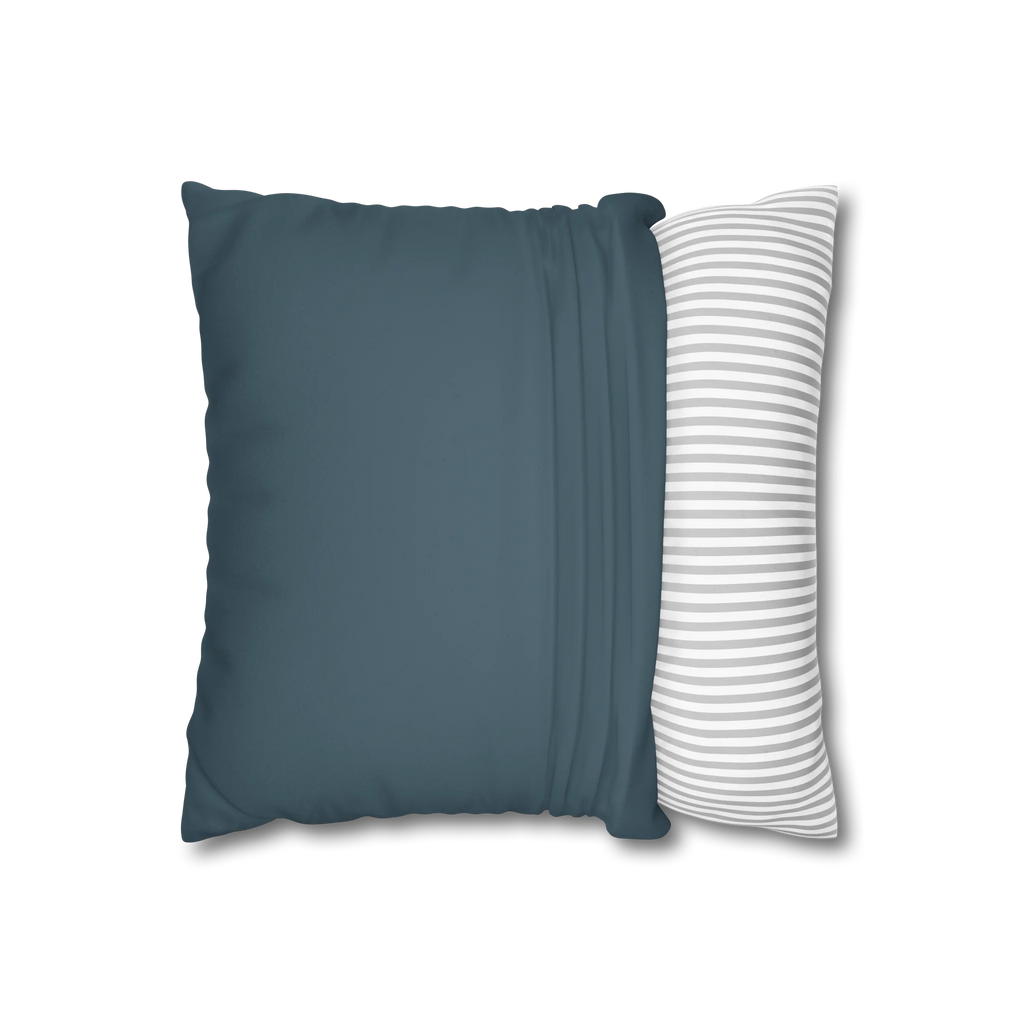 Nostradamus faux suede pillowcase, open view.