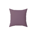 Old lavender faux suede throw pillow, front view.