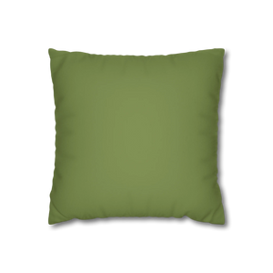 Olive Green Faux Suede Pillowcase