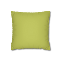 Orchid Green faux suede pillow case, front view.