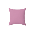 Pastel Dust Violet faux suede throw pillow, solid color, front view.