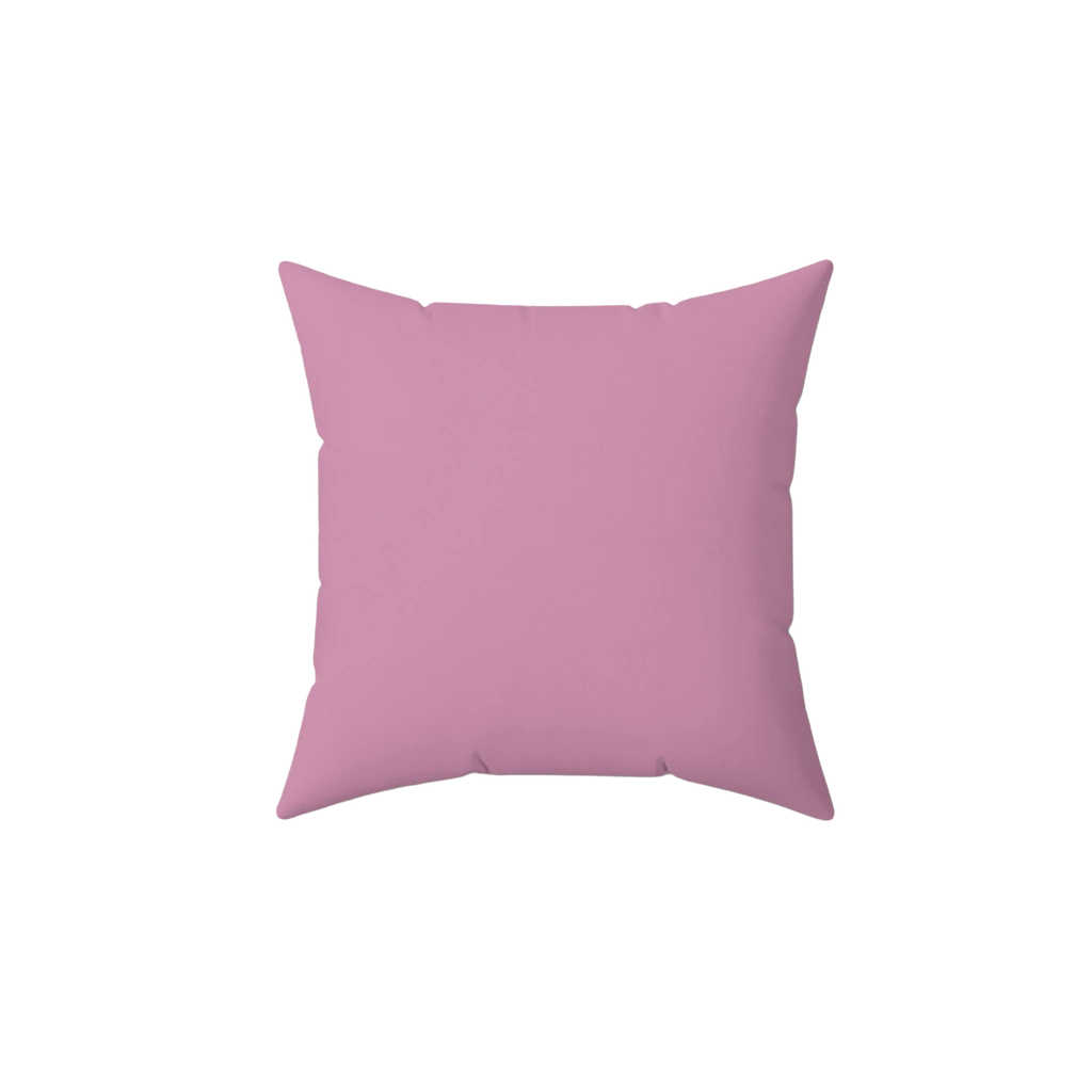Pastel Dust Violet faux suede throw pillow, solid color, front view.