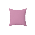 Pastel Dust Violet faux suede throw pillow, solid color, front view.