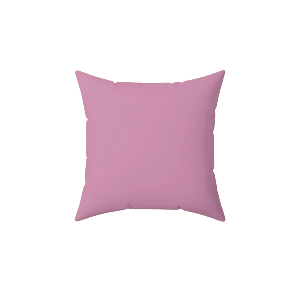 Pastel Dust Violet faux suede throw pillow, solid color, front view.