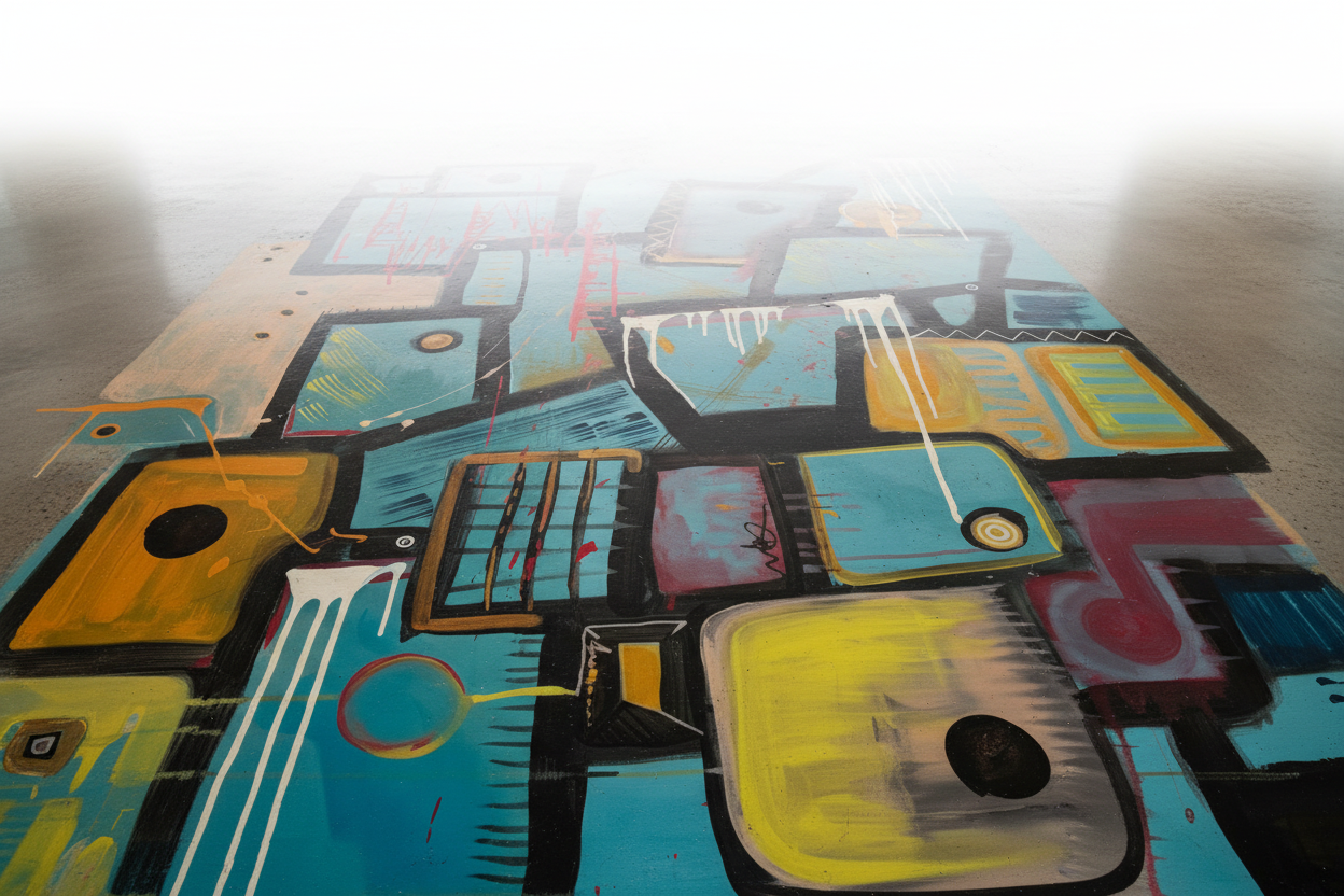 Patchy Canvas Color-Matched Floor