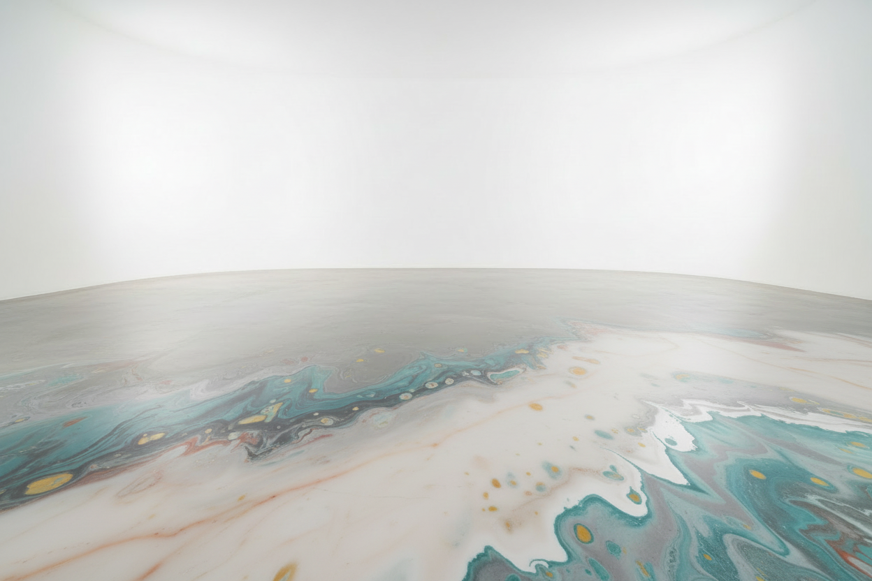 Patchy Canvas Color-Matched Marble Floor