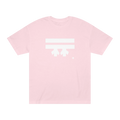 A pink t-shirt with a white Freebrd icon graphic on the front.