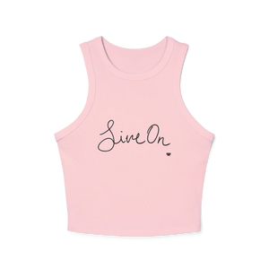 Live On Cropped Racer Tank