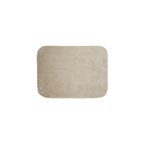 30 by 40 inch rainbow camo blanket, back view showing solid beige sherpa backing and rounded corners.