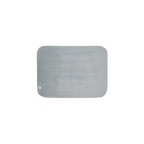 30 by 40 inch rainbow camo blanket, back view showing solid grey sherpa backing and rounded corners.