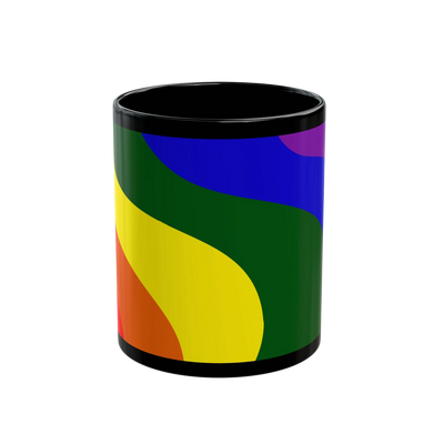 Rainbow Wave Ceramic Mug