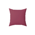 Red onion faux suede throw pillow, front view.