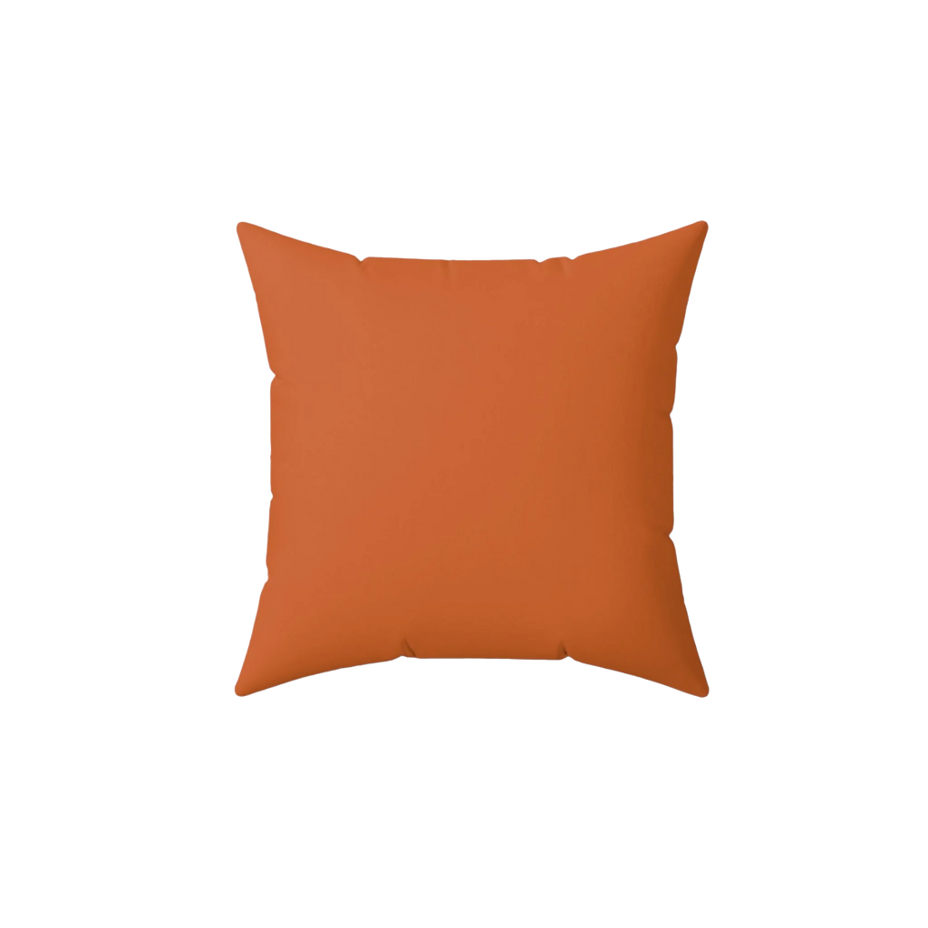 Roman earth faux suede throw pillow, front view.