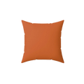 Roman earth faux suede throw pillow, front view.