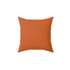 Roman earth faux suede throw pillow, front view.