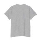 The plain back of a FREEBRD sport grey classic cotton pocket t-shirt.