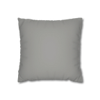 Stardust Grey faux suede pillowcase, front view.