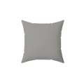Stardust grey faux suede throw pillow, front view.