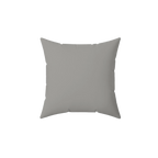 Stardust grey faux suede throw pillow, front view.