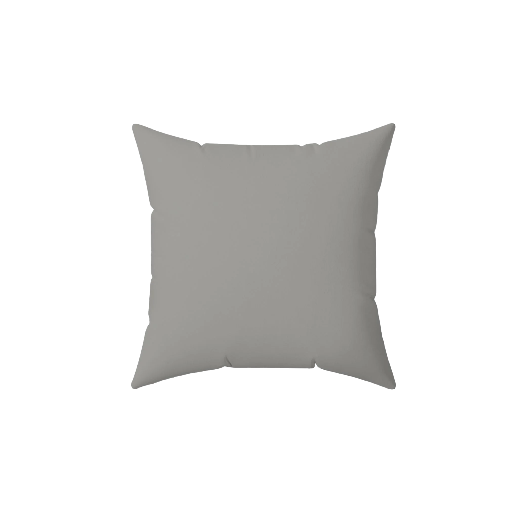 Stardust grey faux suede throw pillow, front view.