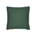 Stromboli Green faux suede pillow case, front view.